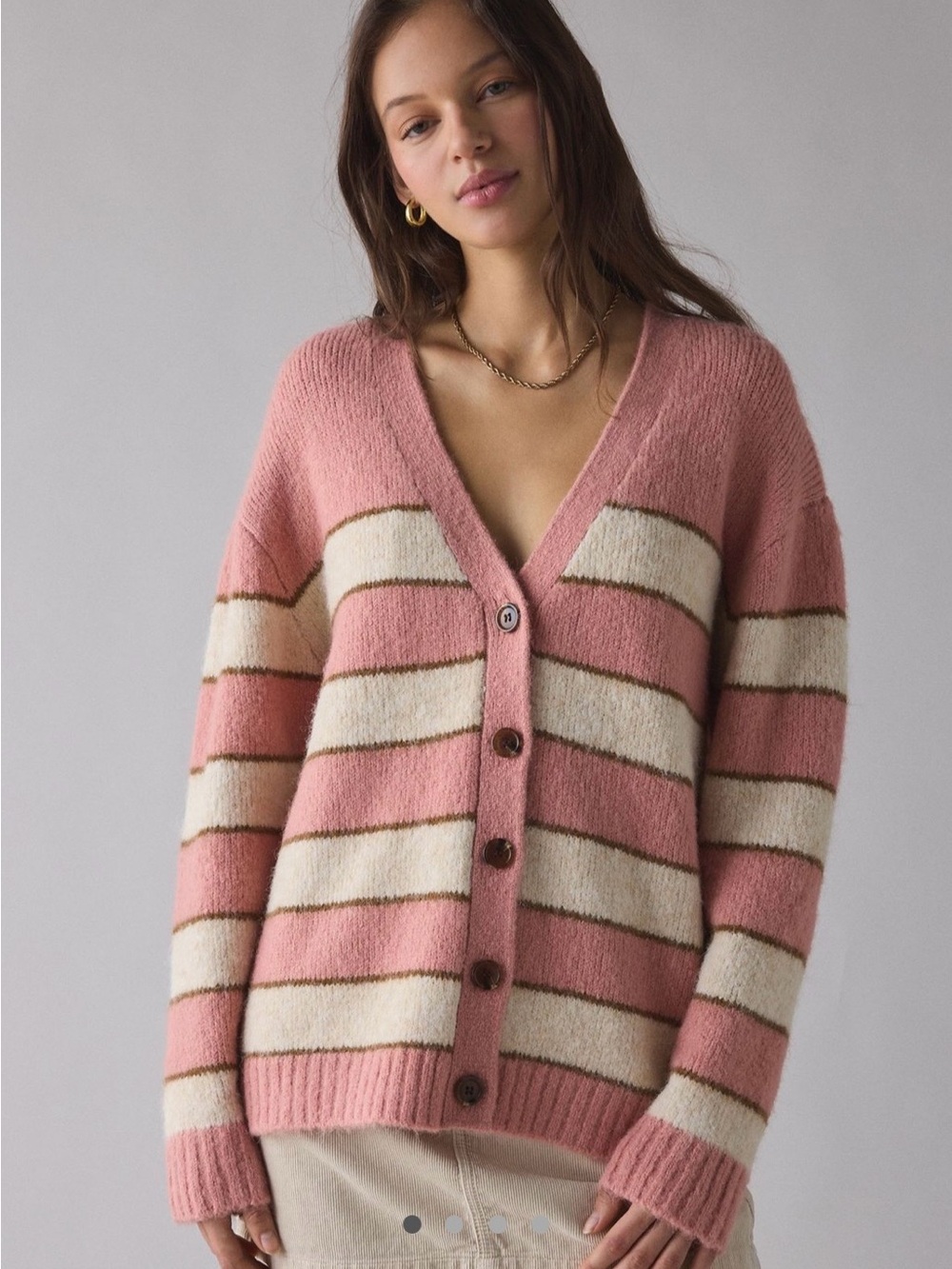 BDG Eliot Striped Oversized Cardigan